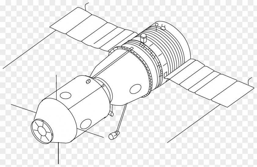 Drawing Soyuz 1 Programme Soyuz-A Spacecraft PNG