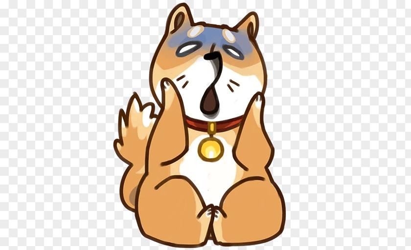 Run Jump Doge Whiskers Shiba Inu Telegram Sticker Clip Art PNG