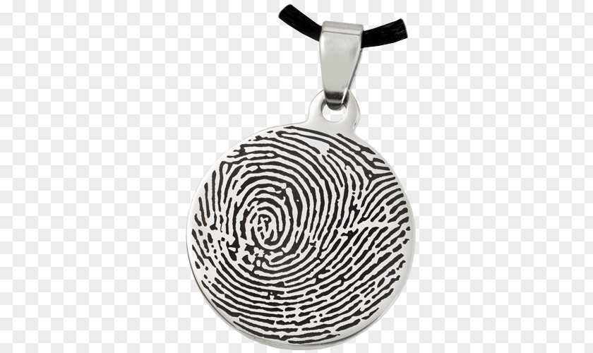 Silver Charms & Pendants Fingerprint Stainless Steel PNG