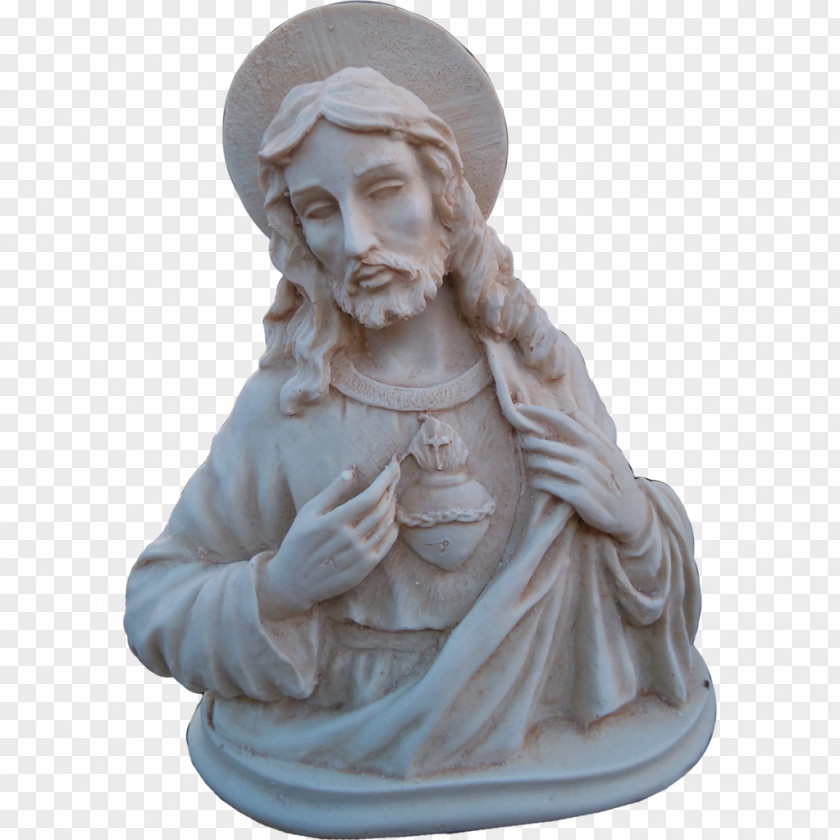 Christian Cross Statue Sacred Heart Christianity Bust PNG