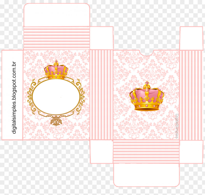 Crown Label Paper Pink Party PNG