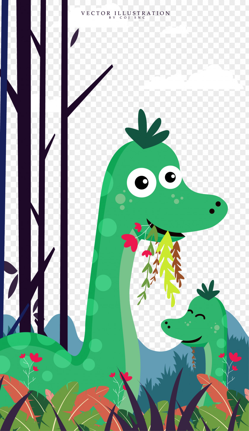 Cute Cartoon Dinosaur Illustration Animal PNG
