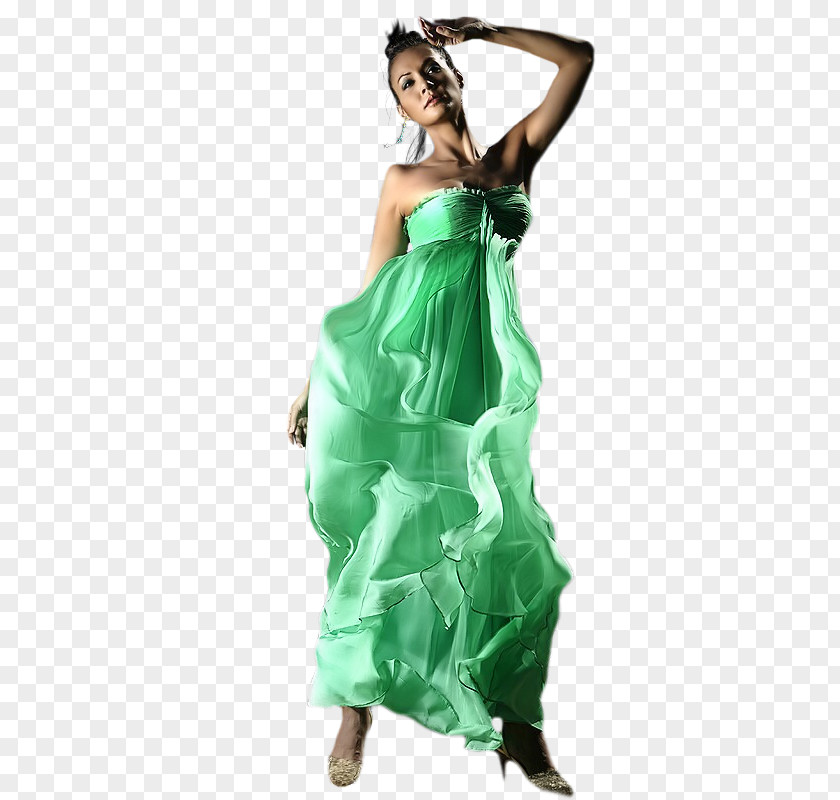 Painting Woman Female Green PNG