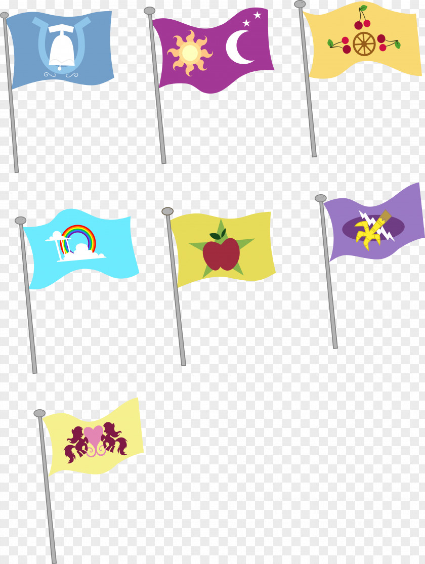 Ponyville Equestria Flag The Crystal Empire PNG