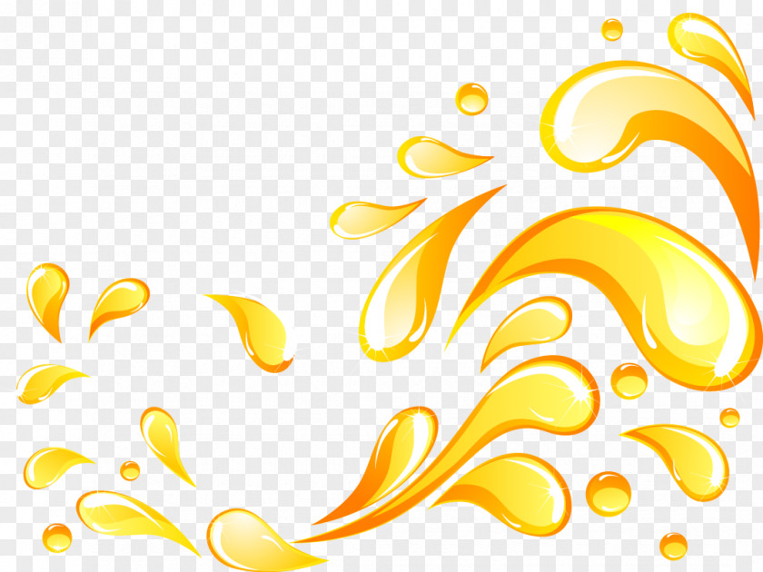 Beautifully Golden Droplets Yellow Drop Oil Icon PNG