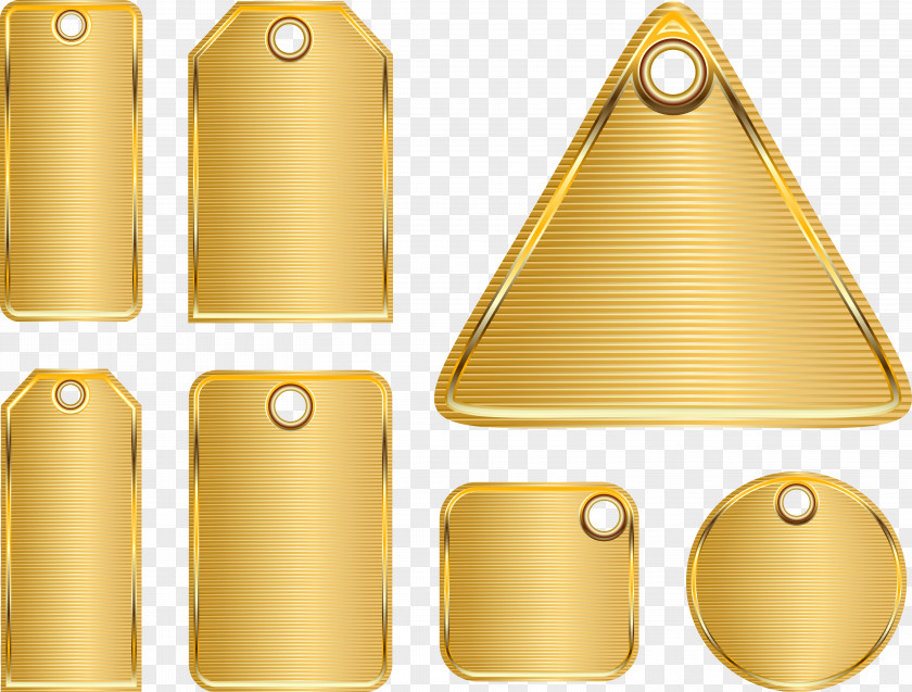 Gold Label Metal Euclidean Vector PNG