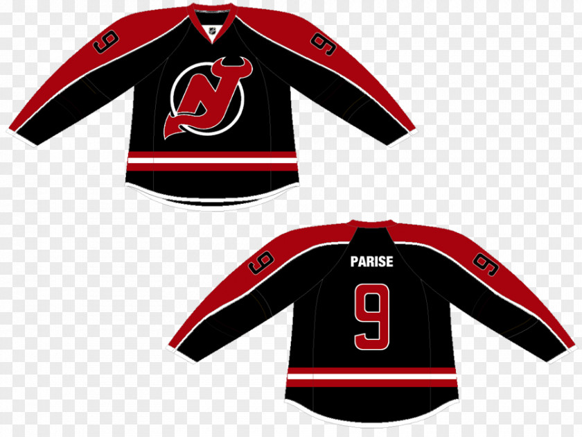 New Jersey Devils Color Scheme Team T-shirt PNG