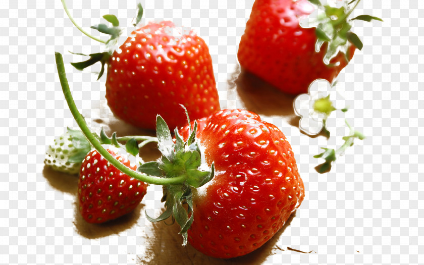 Strawberry Fruit Flowers Photography Wallpaper PNG