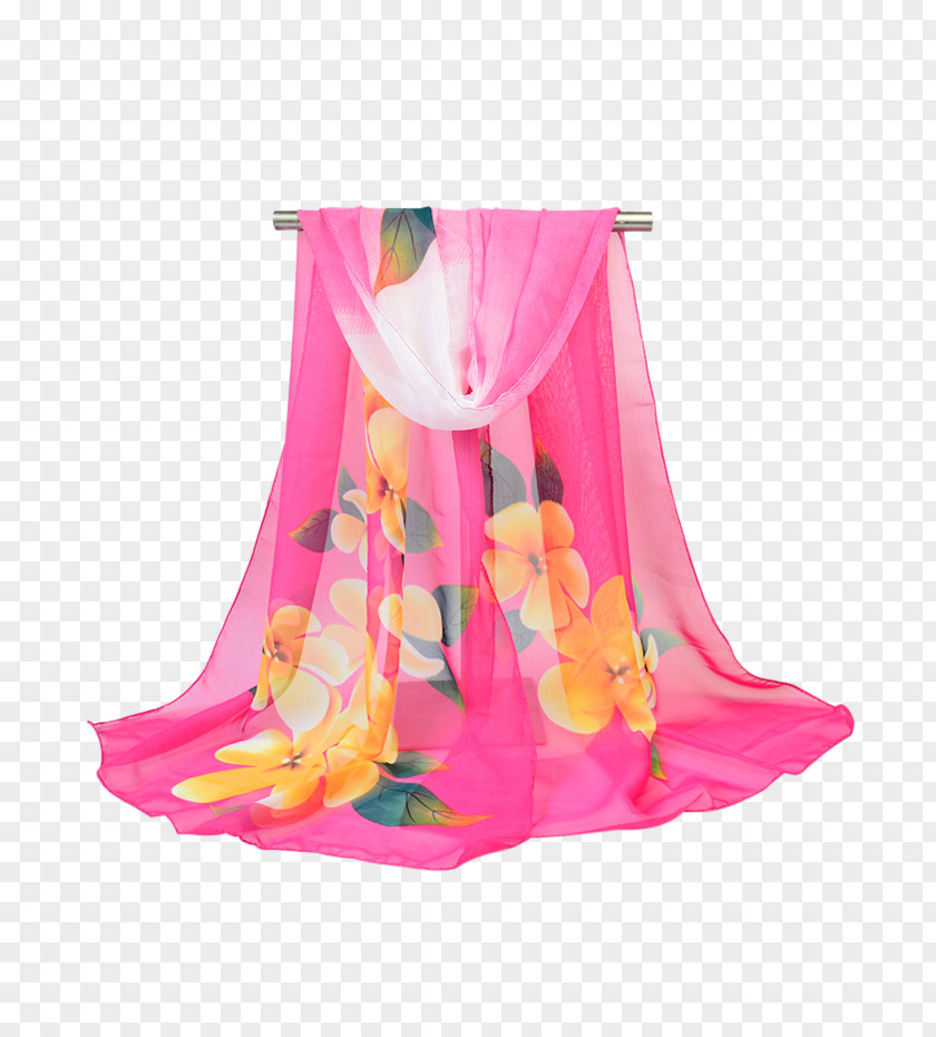 Chiffon Scarf Silk Shawl Stole PNG