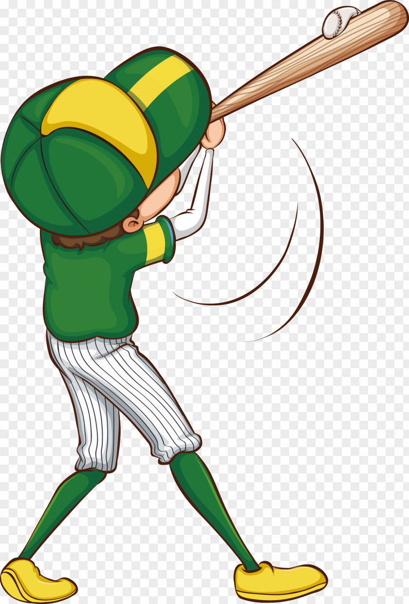 Green Junior Baseball Overtime Drawing Player Illustration PNG