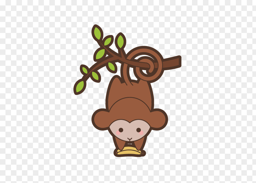 Monkey Hangs On The Book Animal Wildlife Icon PNG