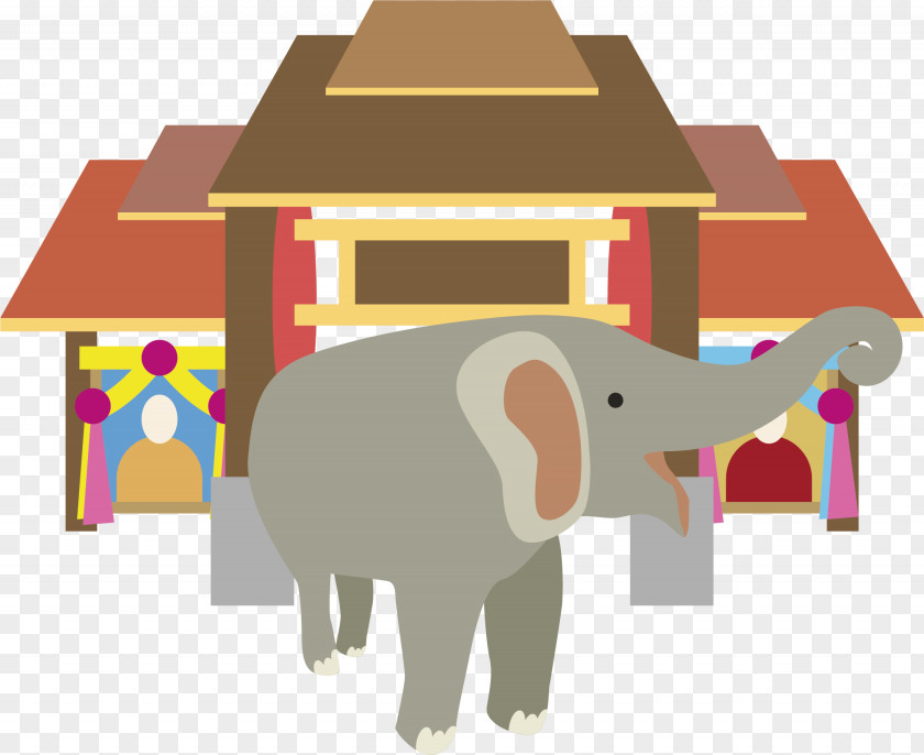 Thailand Elephant Vector Indian Illustration PNG