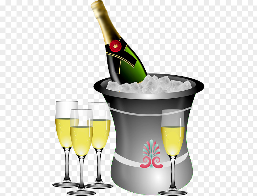 Champagne New Year's Day Eve Clip Art PNG