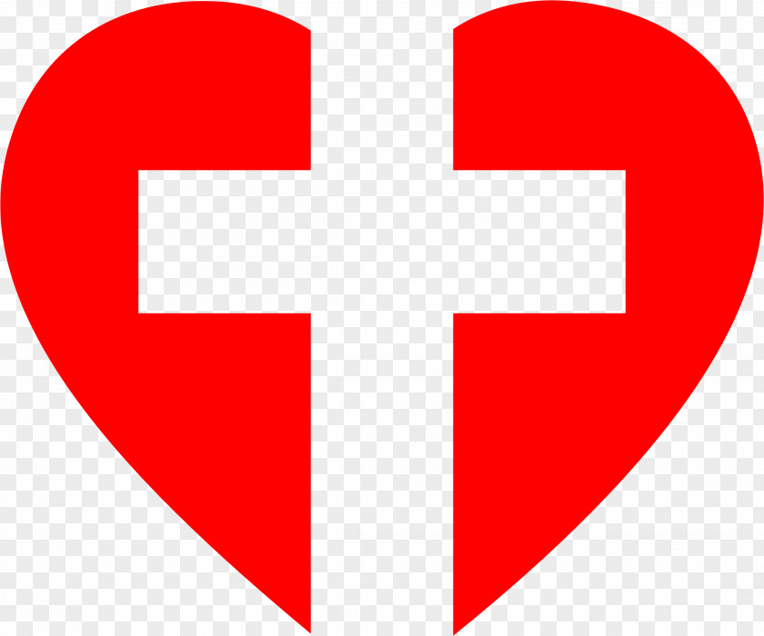 Cross Heart Christian Love Clip Art PNG