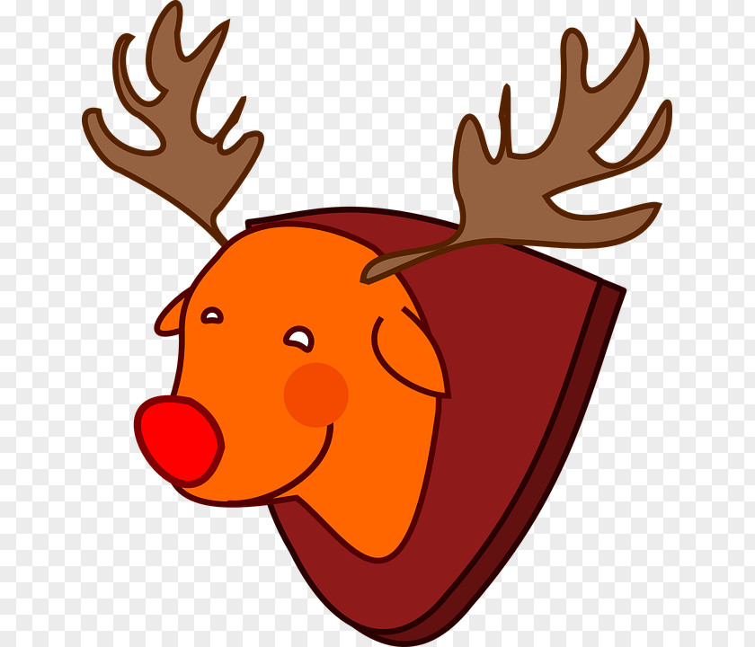 Goat Mother Sweet Smile Rudolph Reindeer Santa Claus Clip Art PNG