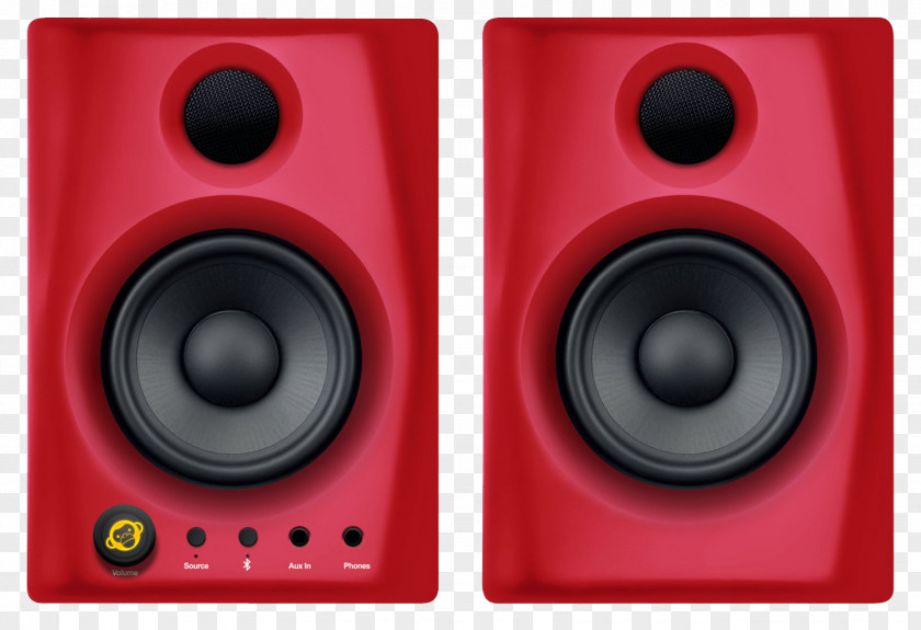 Red Bluetooth Speaker Studio Monitor Loudspeaker Monkey Gibbon Tweeter PNG