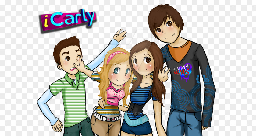 Carly I Sam Drawing DeviantArt Television Show IThink They Kissed PNG