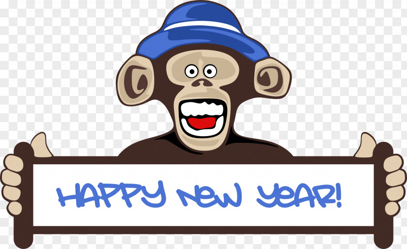 Happy New Year Year's Day Chinese Monkey Clip Art PNG