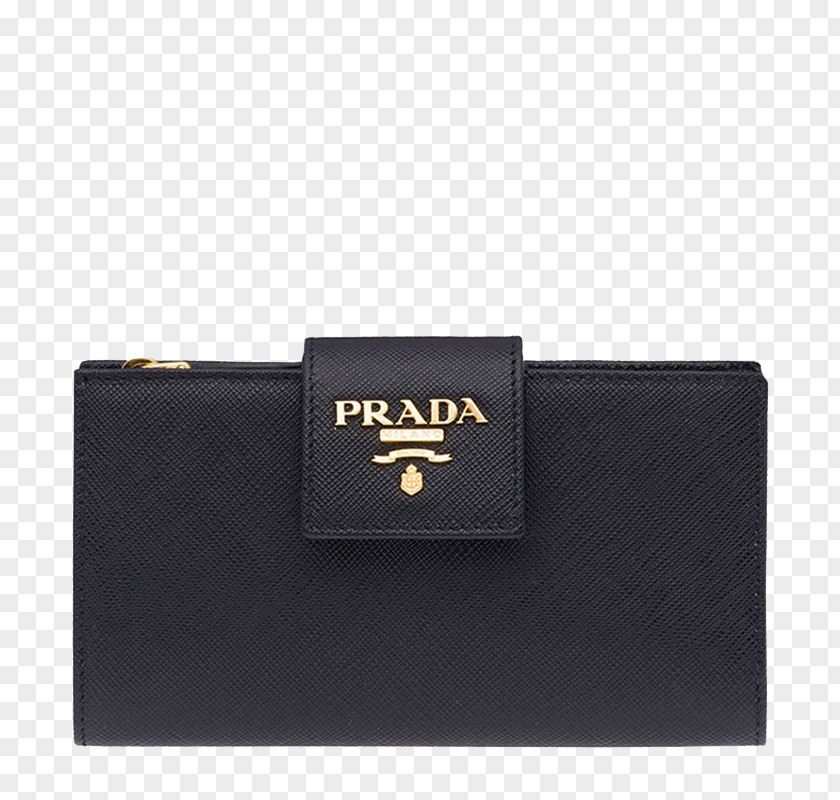 Ms. Prada Black Wallet Handbag Leather Coin Purse PNG