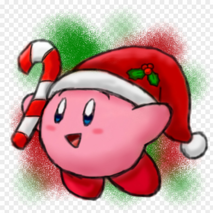 Kirby The Amazing Mirror Christmas Elf Santa Claus Ornament PNG