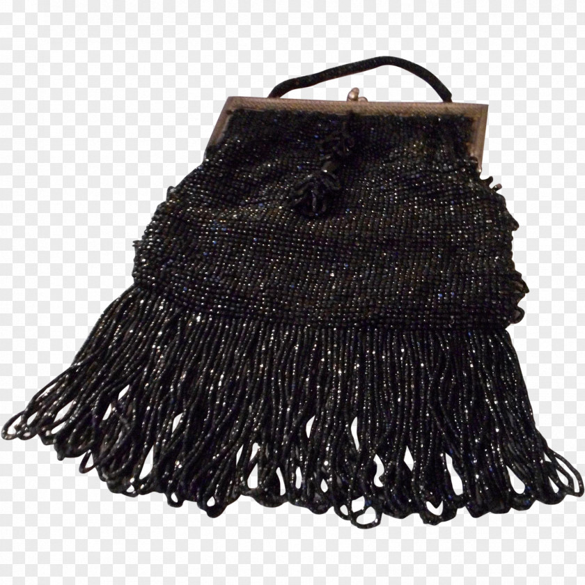 Purse Handbag Beadwork Bangs Tassel Antique PNG