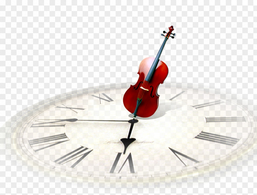 Violin Clock Cello Musical Instrument PNG