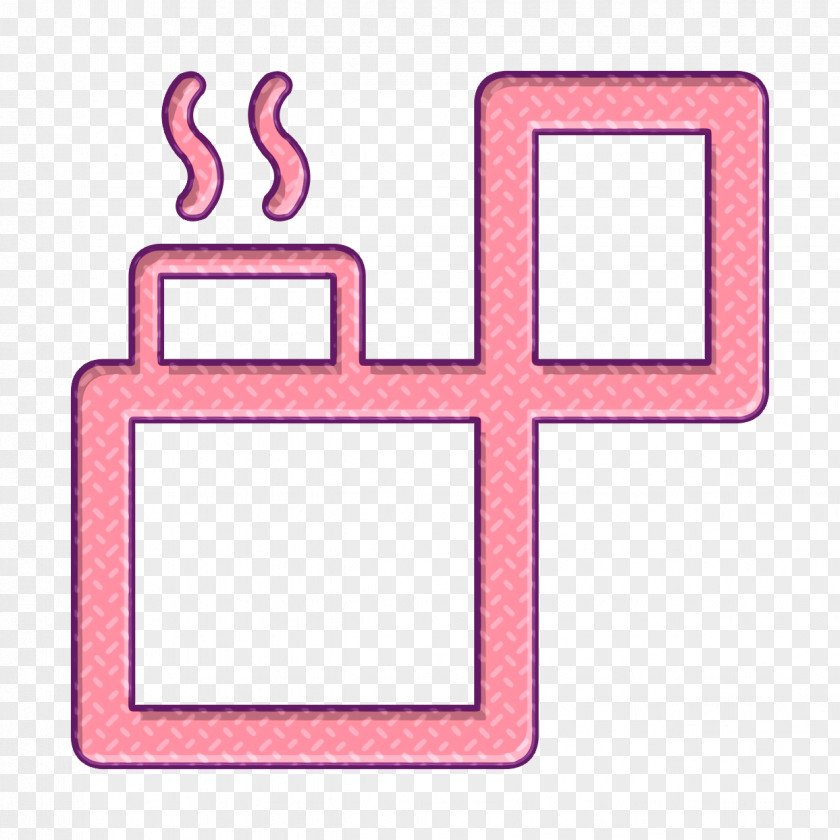 Rectangle Pink Camping Icon Fire Light PNG