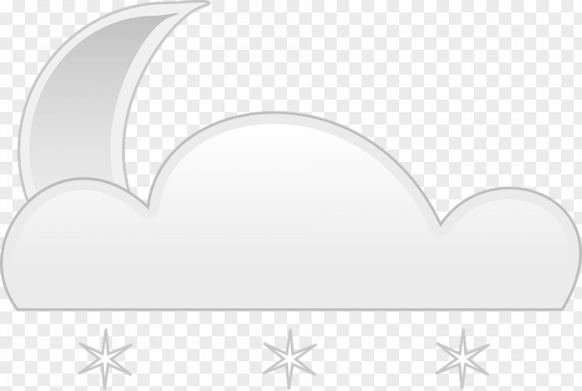 Snow White Clouds Moon Brand Pattern PNG