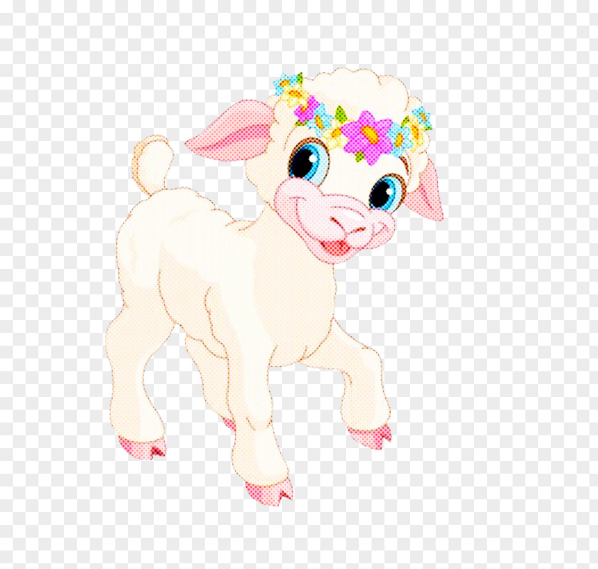 Cartoon Pink Puppy Fawn Working Animal PNG