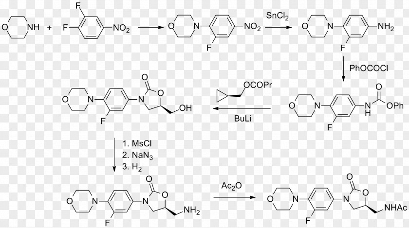 Linezolid Organic Spectroscopy Drug Chemistry PNG