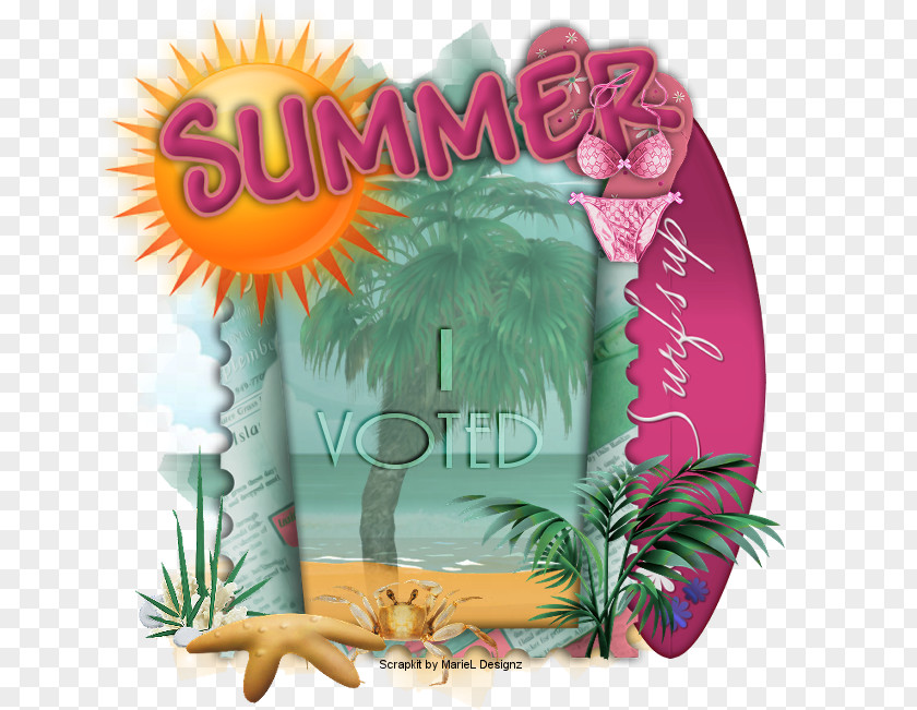 Make It Pop Summer Splash Flower Illustration Graphics Font PNG