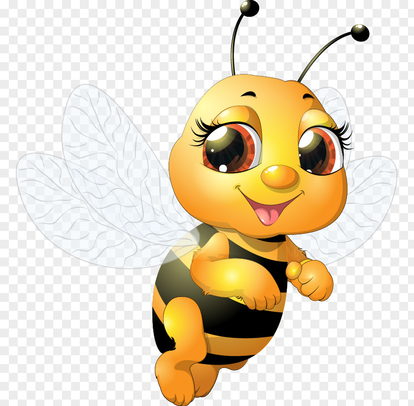 Cute Bee Beauty Royalty-free Clip Art PNG