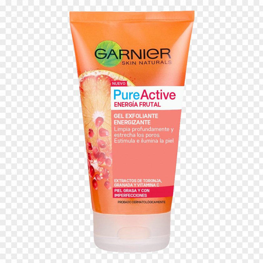 Hair Cream Lotion Garnier Pure Active Intensive Charcoal Anti-Blackheads 3 In 1 Exfoliation PNG