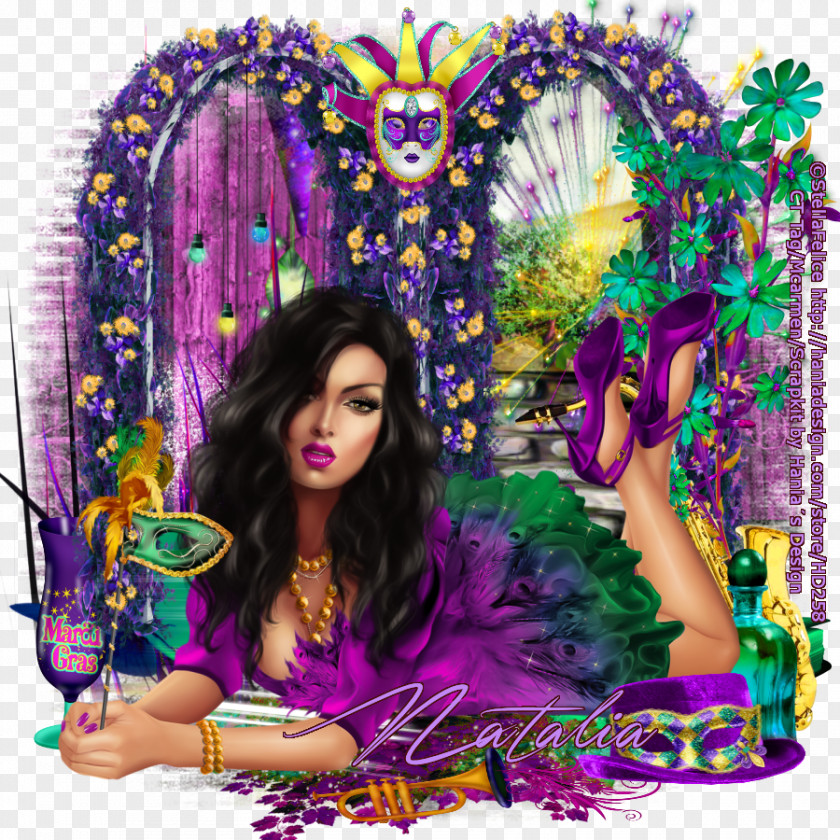 Mardi Gras Party Lavender Violet Purple Lilac Magenta PNG