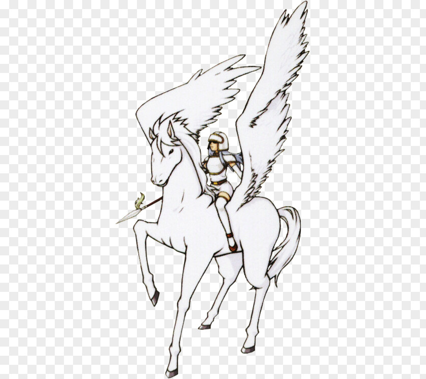 Pegasus Knight Horse ISTX EU.ESG CL.A.SE.50 EO Sketch Clip Art Line PNG