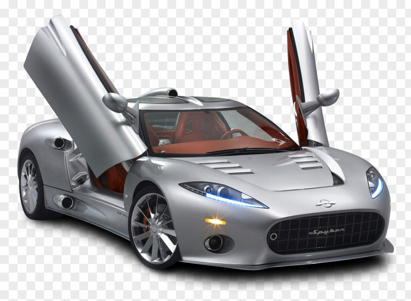 Spyker C8 Silver Car 2009 Aileron Spyder Laviolette Cars PNG