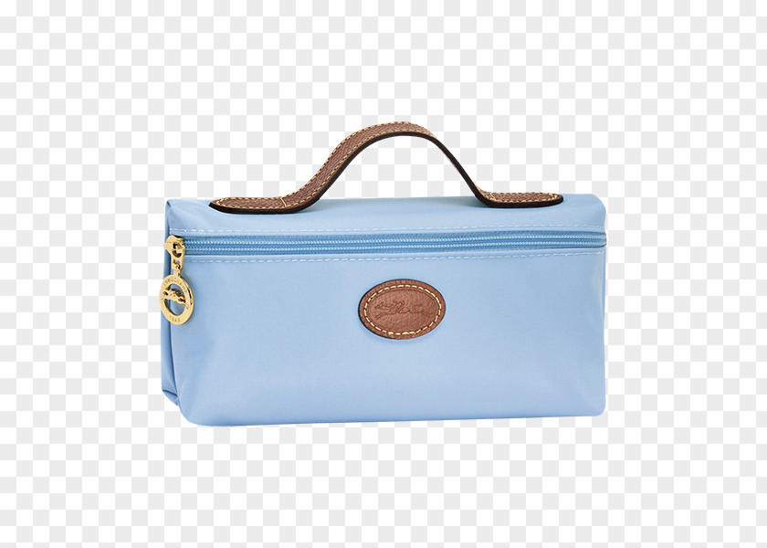 Bag Handbag Pliage Leather Blue Longchamp PNG