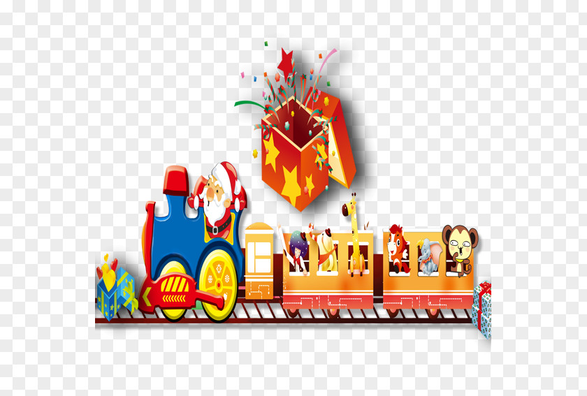 Hand-painted Train Gratis Computer File PNG