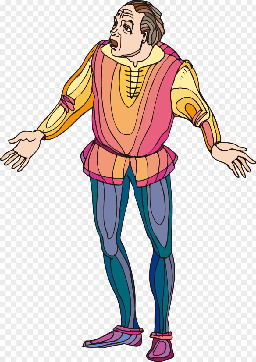 Vector Cartoon Medieval Warrior Uncle Creative Romeo And Juliet The Merchant Of Venice PNG