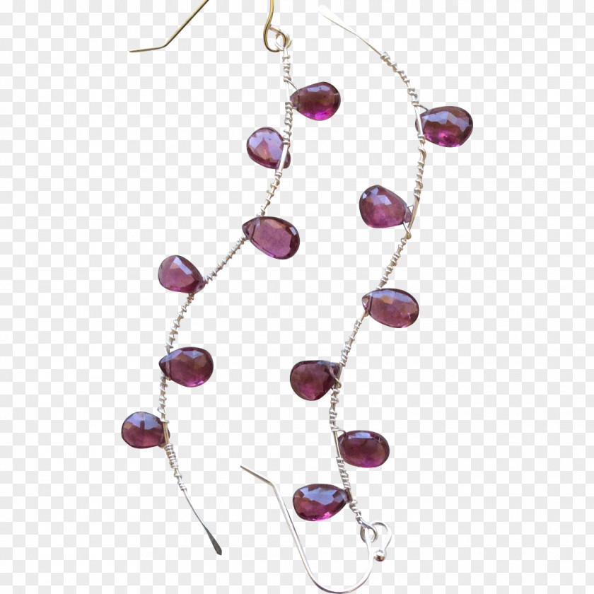 Garnet Twig Ring Earring Amethyst Necklace Bead Jewellery PNG