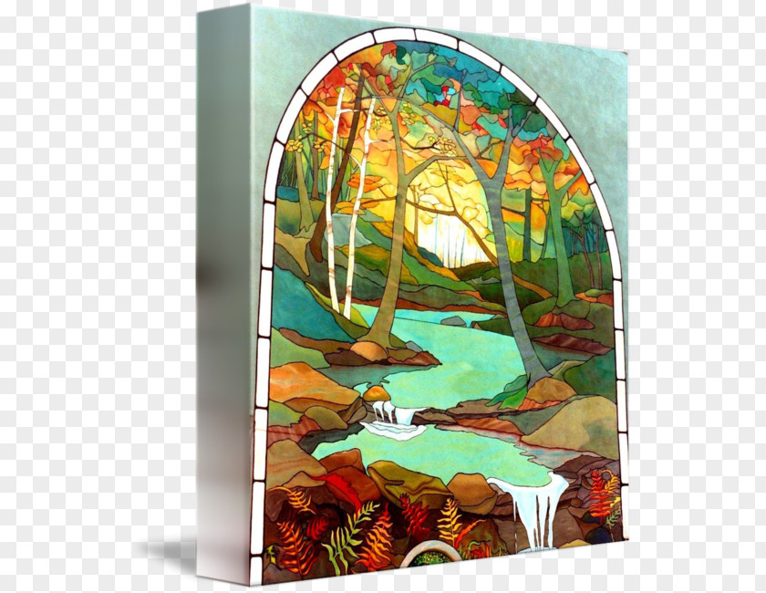 Hand Painted Window Stained Glass Painting Art PNG