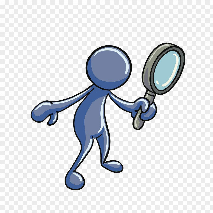 Man's Pattern With A Magnifying Glass Euclidean Vector PNG