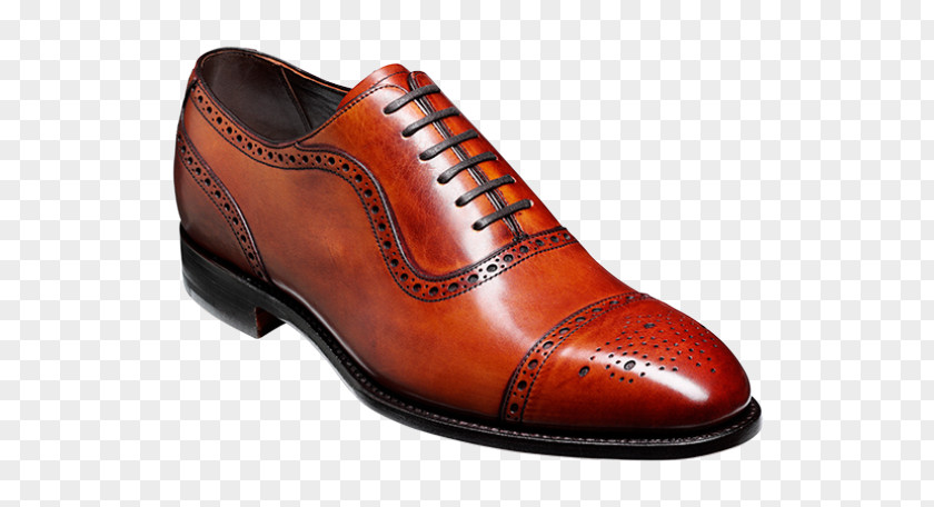 Oxford Cap Shoe Brogue Barker Calf PNG