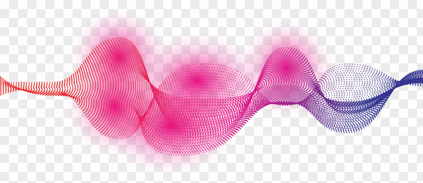 Vector Fantasy Pink Sound Wave Curve Picture PNG