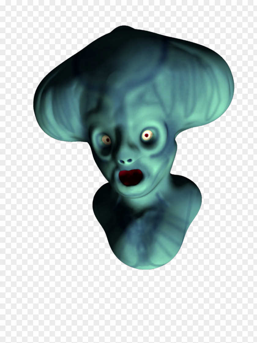3d Character Snout Teal PNG