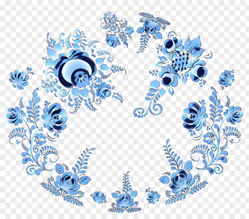 Aqua Blue Flower Ornament PNG
