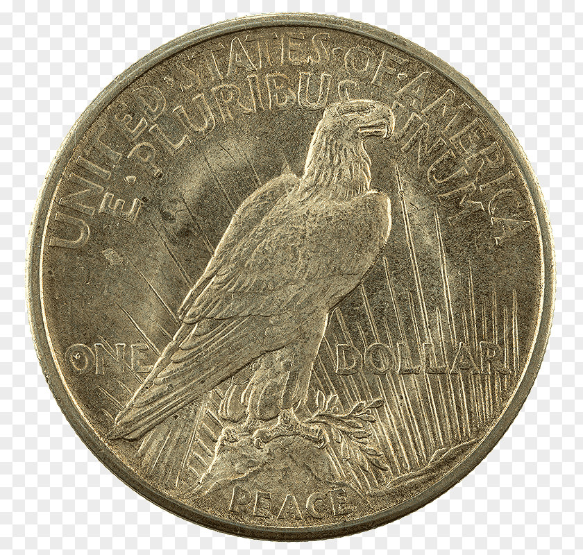 Coin Quarter Peace Dollar Morgan United States PNG
