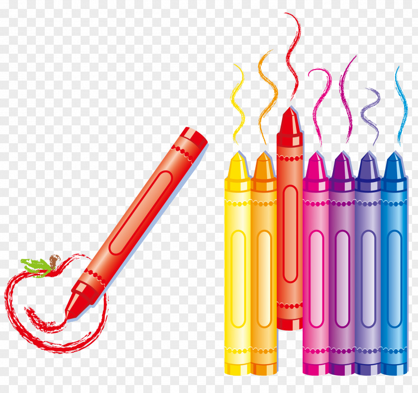 Color Pen Watercolor Painting PNG