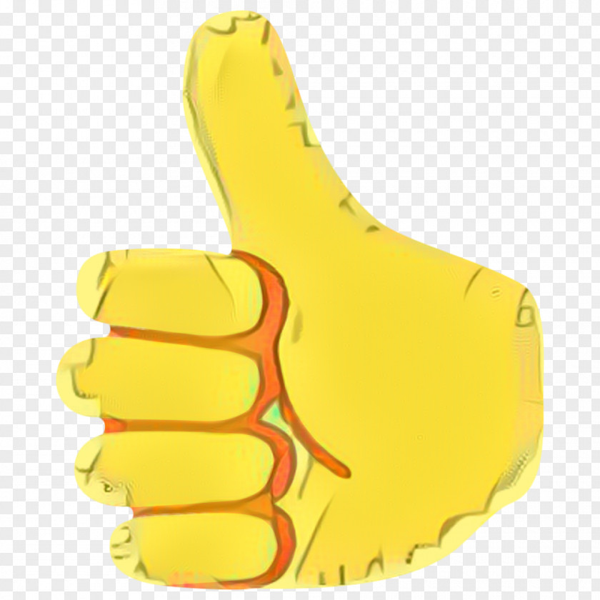 Gesture Thumb Yellow Background PNG