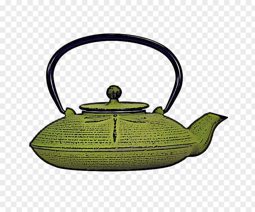 Kettle Teapot Lid Green Stovetop PNG